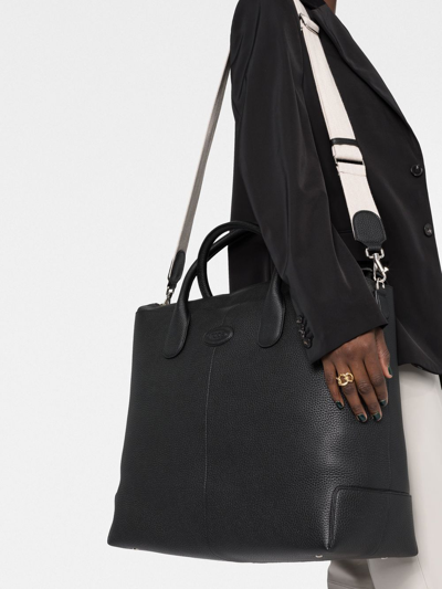 Tod's Large Di Bag Tote Bag In Black