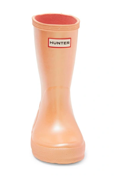 Shop Hunter First Classic Nebula Waterproof Rain Boot In Summit Rise Peach
