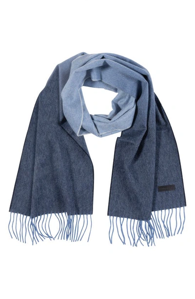 Bruno Magli Ombré Cashmere Scarf In Navy