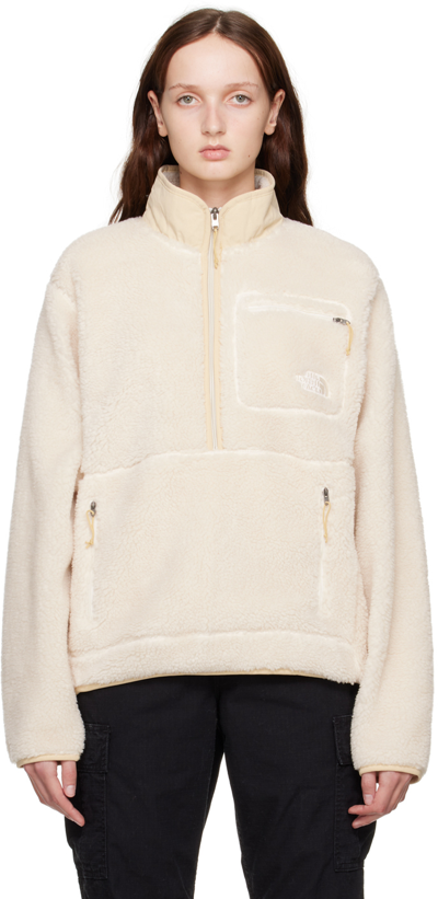 Shop The North Face Off-white Extreme Pile Sweatshirt In N3n Gardenia White