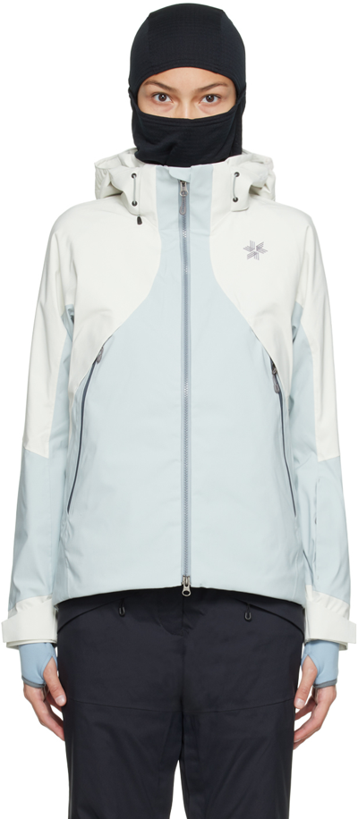 Shop Goldwin White & Blue 2-tone Jacket In Vapor Gray