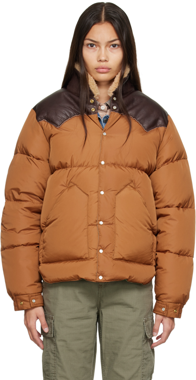 Shop Rocky Mountain Featherbed Ssense Exclusive Brown Christy Down Jacket In Brown2, D.brown, Bei