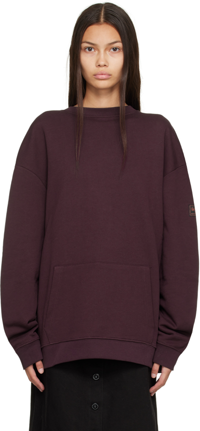 Shop Raf Simons Purple Knot Hood Sweater In 0055 Dark Aubergine