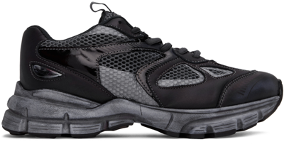 Shop Axel Arigato Black Marathon Dip-dye Sneakers In Off Black