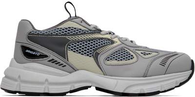 Shop Axel Arigato Gray Marathon Runner Sneakers In Grey/puritan Grey
