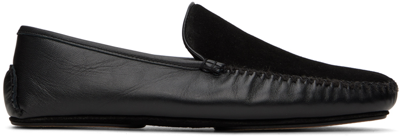 Shop Manolo Blahnik Black Mayfair Slippers In Blck(0015) 0002