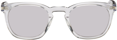 Shop Saint Laurent Transparent Sl 28 Sunglasses In 012 Clear