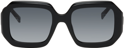 Shop Missoni Black Square Sunglasses In 0807 Black