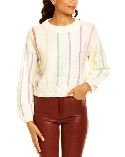 Shop Olivia Rubin Hallie Cropped Sweater In Beige