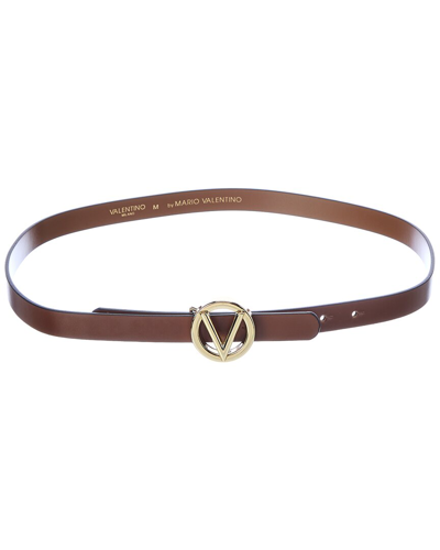Shop Valentino By Mario Valentino Baby Soave Leather Belt In Pink