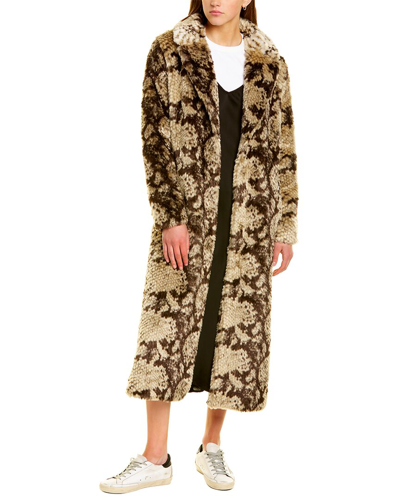 Shop Unreal Fur Madame Grace Coat In Beige