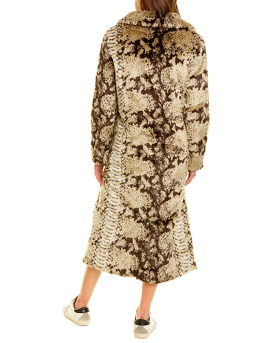 Shop Unreal Fur Madame Grace Coat In Beige