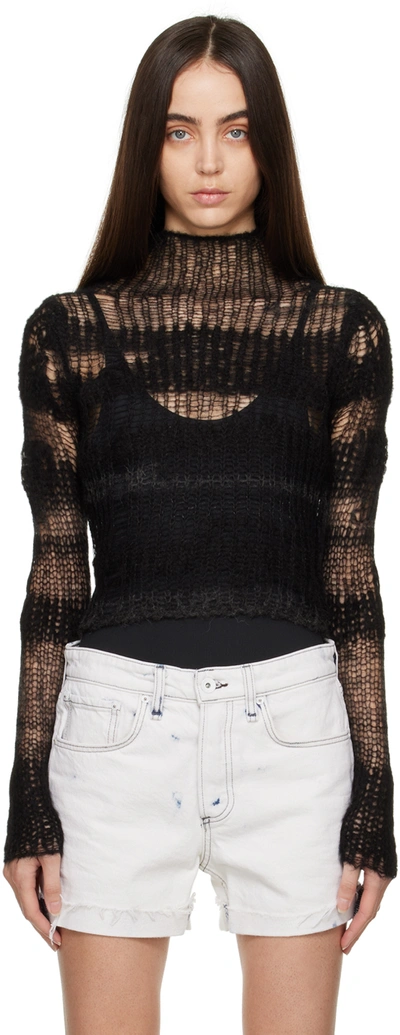 Rag & Bone Lillian Turtleneck Alpaca Sweater In Blackmult