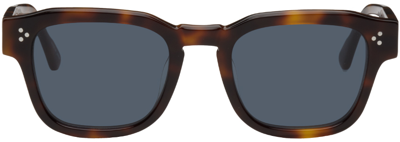 Shop Maison Kitsuné Tortoiseshell Khromis Edition Boxy Sunglasses In P280 Brown