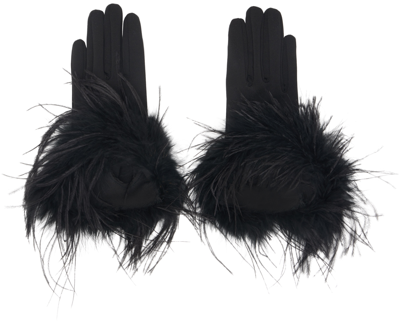 Shop Vaillant Black Feather Gloves