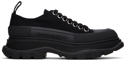 Alexander Mcqueen Tread Slick Sneakers In Black Silver