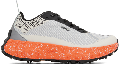Shop Norda Off-white & Orange 001 G+ Spike Sneakers In G+ Splike Puffin Ora