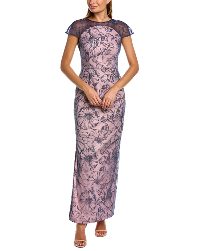 Shop Js Collections Winnie Column Gown In Purple