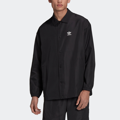 Shop Adidas Originals Men's Adidas Adicolor Classics Trefoil Coach Jacket In Black