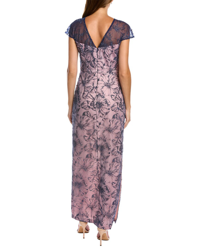 Shop Js Collections Winnie Column Gown In Purple