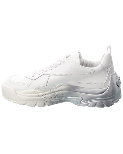Shop Valentino Gumboy Leather Sneaker In White