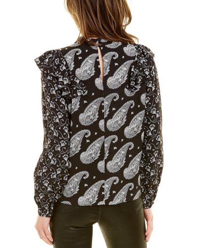 Ted Baker Womens Black Tiasey High-neck Paisley-print Crepe Blouse In Black