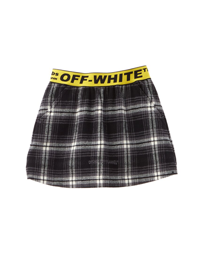 Shop Off-white Plaid Skirt In Black