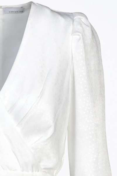 Shop Adelyn Rae Brandy Wrap-effect Sateen Maxi Dress In White