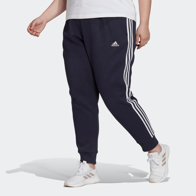 Shop Adidas Originals Women's Adidas Essentials 3-stripes Fleece Pants (plus Size) In Blue