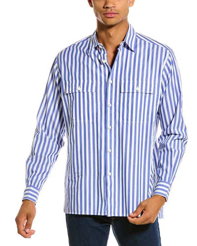Shop Alex Mill Easy Pocket Shirt In Blue