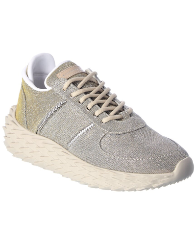 Shop Giuseppe Zanotti Urchin Fabric Sneaker In Grey