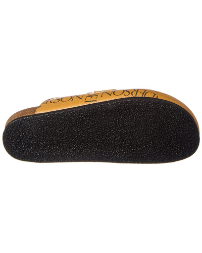 Shop Jw Anderson Logo Leather Mule In Yellow