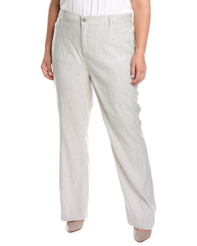 Shop Nydj Linen-blend Trouser In White