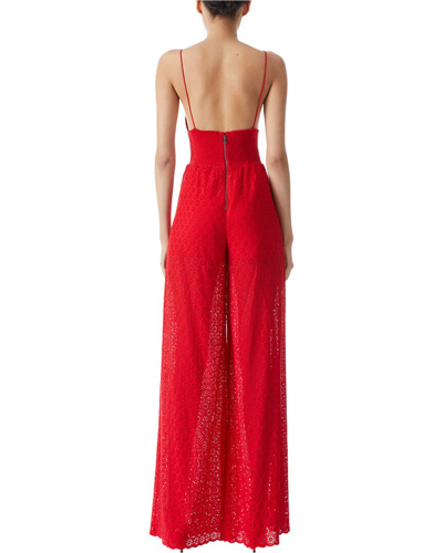Shop Alice And Olivia Tilly Jumpsuit In Red
