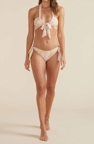Shop Minkpink Brianna Halter Bikini Top In Multi In Beige