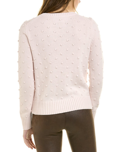 Shop White + Warren Bobble Wool-blend Sweater In Pink