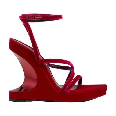 Shop Tom Ford Wedge Sandals In Crimson Pink
