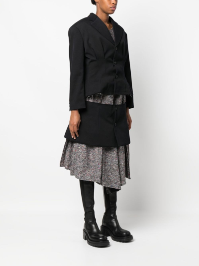 Shop Comme Des Garçons Detached Single-breasted Coat In Black