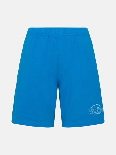 Shop Sporty And Rich Shorts Athletics Gym In Light Blue