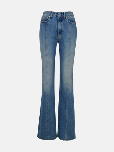 Shop Alessandra Rich Blue Cotton Denim Jeans In Light Blue