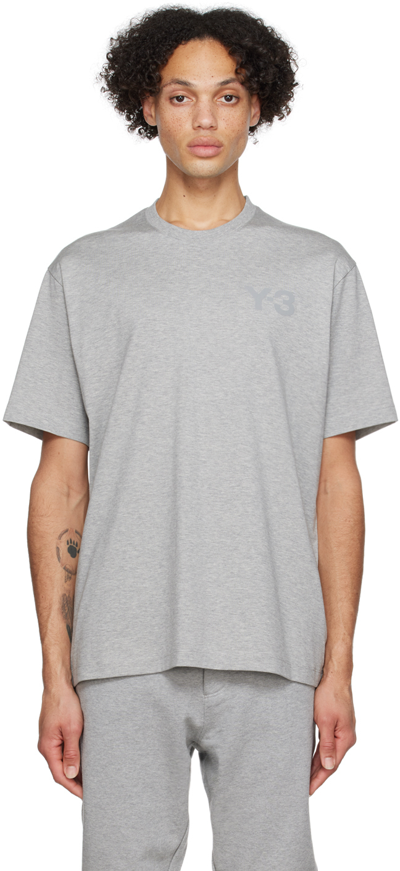 Shop Y-3 Gray Classic T-shirt In Medium Grey Heather
