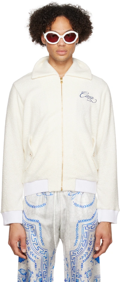 Shop Casablanca Off-white Caza Zip Jacket