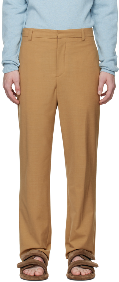 Nanushka Tan Jun Trousers In Camel