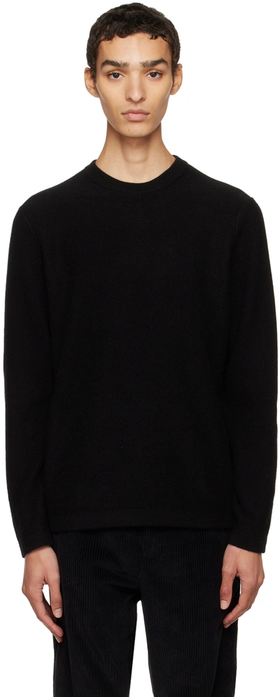 Shop Vince Black Crewneck Sweater In Black-001blk