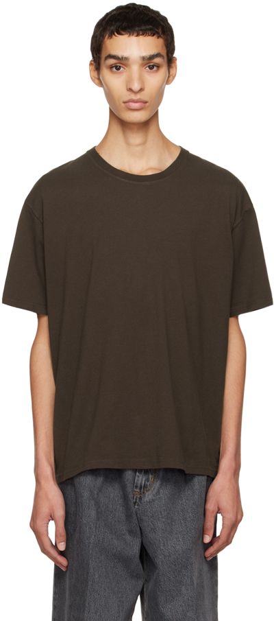 Shop Mfpen Brown Standard T-shirt In Dark Brown