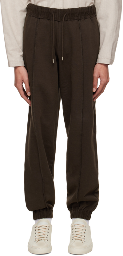 Shop Mfpen Brown Standard Lounge Pants In Dark Brown
