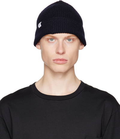 Shop Norse Projects Navy Watch Beanie In Dark Navy