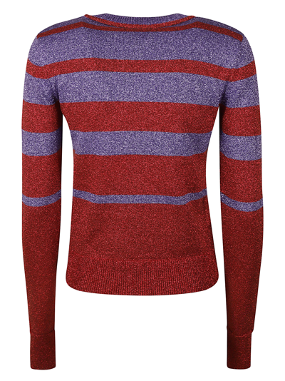 Shop Rabanne Stripe Ribbed Sweater In Multicolor