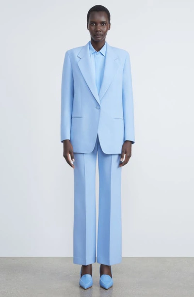 Lafayette 148 Scottie Silk Blouse In Cool Blue