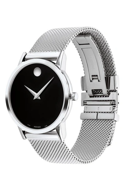 Shop Movado Museum Classic Mesh Strap Watch, 33mm In Black